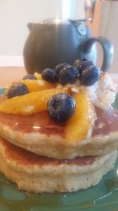 Ricotta pancakes with blueberries and orange!