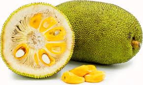The new trend seems to be to eat the other fleshy parts of the fruit (beige areas in photo. Also, this is precisely NOT how to cut a jackfruit! :)