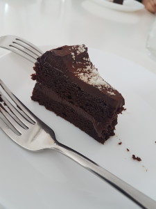 Equally mouth-watering as the desserts. Seen here: the molten chocolate cake!
