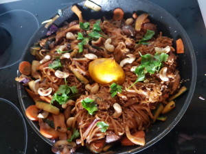 Ooooh, bonus secret: I use the same sauce recipe to make pad thai noodles. Make sure you use gluten-free noodles! :)